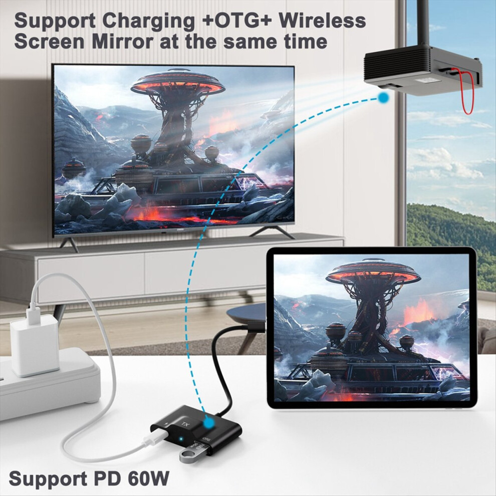 Wireless -Compatible Transmitter And Receiver, Streaming Video/Audio T 4852494377504