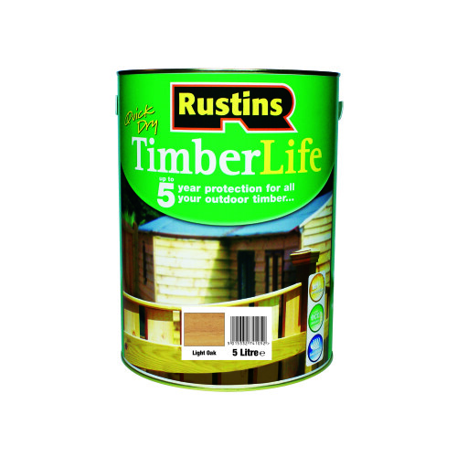 Rustins Rustins Quick Dry Timberlife - Light Oak 5ltr
