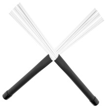 Retractable Nylon Jazz Drum Brushes 2 Pack with Plastic Handles for Crisp Soft Tones