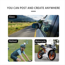 Action Camera Flexible Adaptive Fixed Base for X4 Helmet Curved Flat