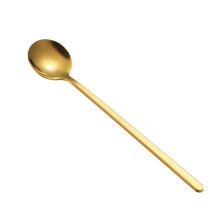 Teaspoon, ice spoon, cocktail spoon, kitchen, ice, stirring spoon, wine, stirring spoon, easy to use, easy to clean, gold M