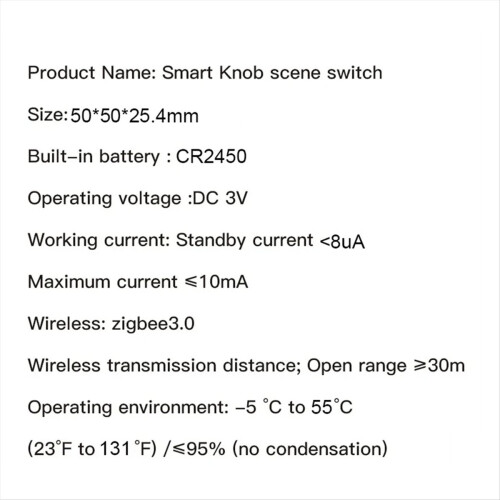 Tuya ZigBee Smart Knob Switch Wireless Scene Button Controller Battery 2