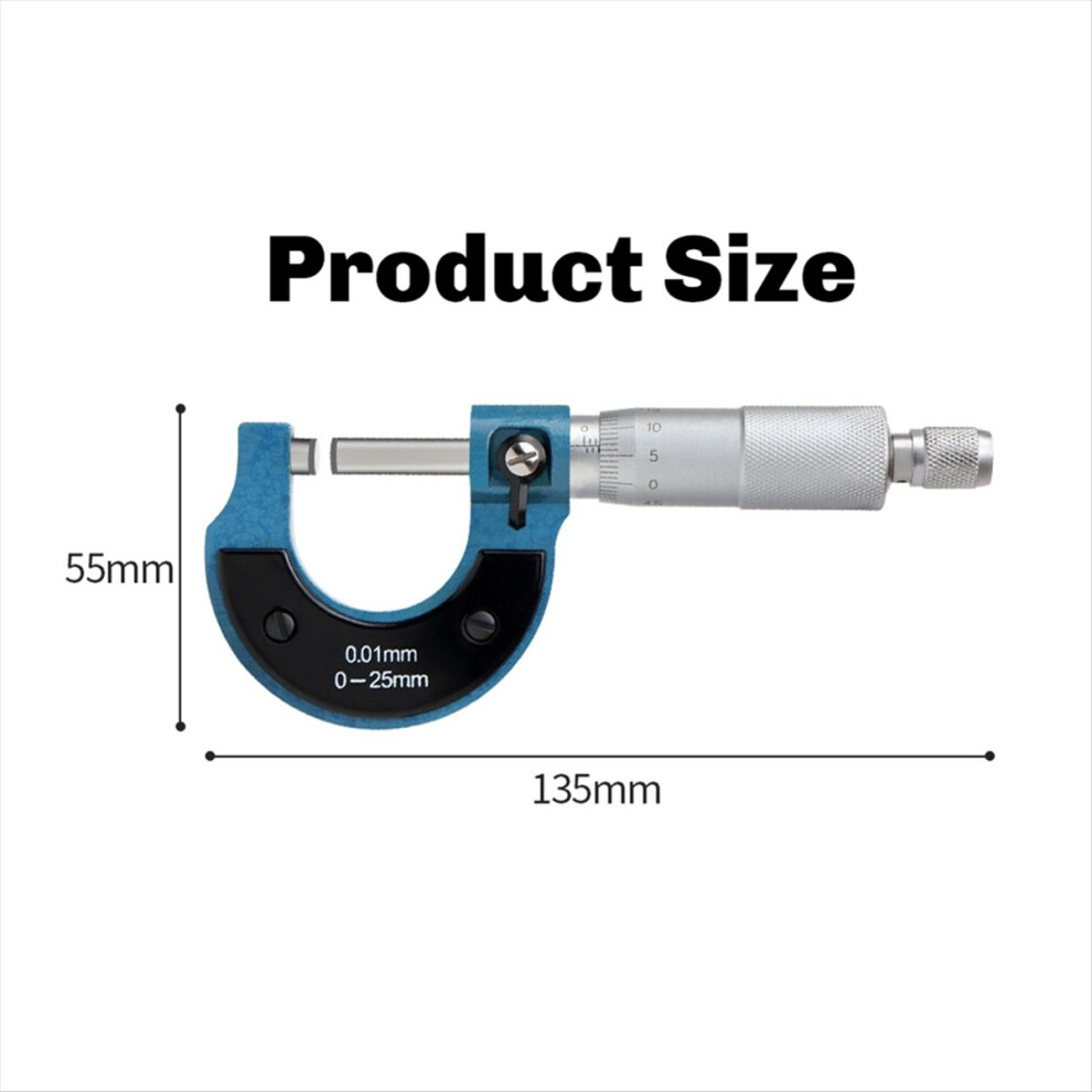 0.01Mm 0-25Mm Outside Micrometers Measuring Gauging Tool Scale Mechani 4852494390817