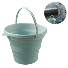 Secchio pieghevole resistente, design portatile ecologico, compatto per una facile conservazione, versatile per la pesca e il campeggio, senza BPA,