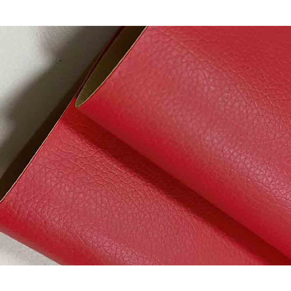 Large Selfadhesive Leather Patch For Sofa Couch Car Seats Chairs Waterproof Cuttable 6X79in Red 9323874695310