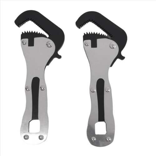2pcs Mini Stubby Pipe Vise Wrench,Mini Stubby Wrench, Mini Self Adjust