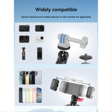 Magnet Camera Mount for Action 5 Pro with Rotation Dual Ball Head Arm