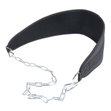 Weight Lifting Dip Belt with Adjustable Steel Chain for Chain Pull Ups, Support for Powerlifting, Strength Training, Home Gym, Training