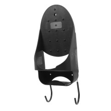 Wall Mounted Ironing Board Holder with Iron Rack and Steamer Storage for Hotel Laundry