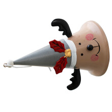 Jim Shore Heartwood Creek Inspired Jingle Bells, Shatterproof Plastic Ornament, Ideal for Festive Decor (Red White Brown)