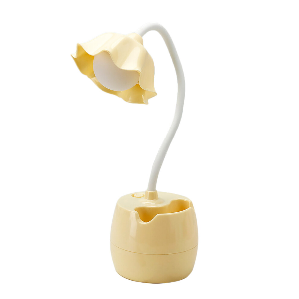 Eye Caring Desk Lamp, Vintage Flower Table Lamp, Adjustable Gooseneck Desk Lamp, Portable 360 Rotation Angle, 3 Color Temperature Settings For Your 9454554999609