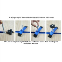 6er-Pack T-Nut-Befestigungsklemmen mit T-Bolzen und Schieber, Aluminiumlegierung