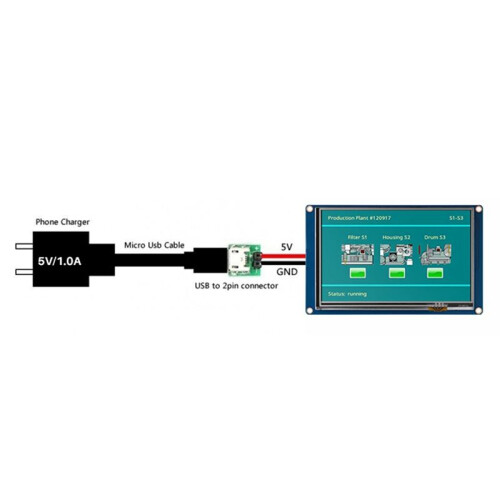 HMI LCD Touch Display NX8048T050 Interface Homem-MáQuina de 5 Polegadas HMI Display Resistivo SéRie Aprimorada 2