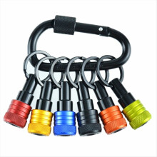 Bit Holder Keychain 6pc -1/4In Hex Shank Holders -for Nut Driver,Screw