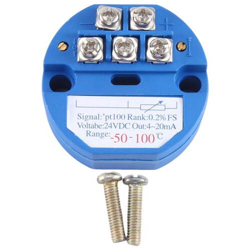 RTD PT100 Temperature Transmitter Module Thermal Resistance -50-100C DC24V Output 4-20MA