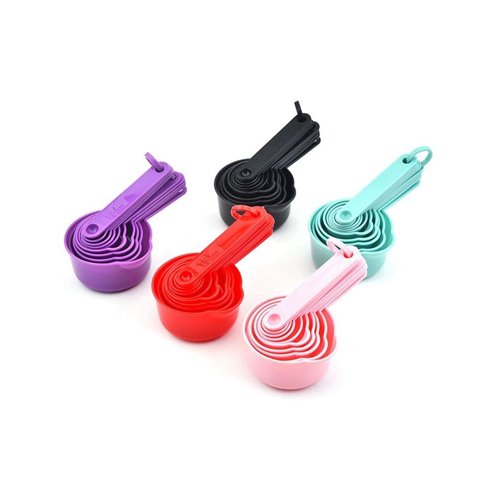 5Set(11Pcs/Set) Measuring Cups And Spoons Set, Stackable Plastic Measuring Spoons Cups For Dry And Liquid Ingredient 6131407780692
