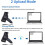 Wireless Barcode Scanner Handheld USB Barcode Reader Scanner with Charging Base with Vibration Alert 4