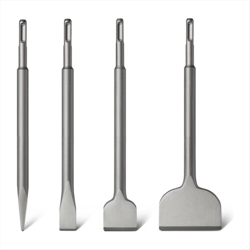 SDS Chisel Set, 4pcs Tile Removal Bits for Plus Rotary Hammer Drill At 1