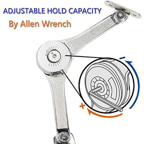 Heavy Duty Hinge Lid Support Hinge Hinge Soft Close Chest Hinge Support for Cabinet Kitchen Wardrobe 2 PCS 1