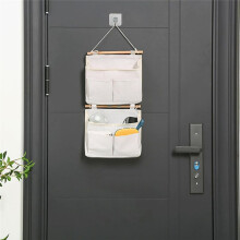 Pack van 2 Hangende Opbergzakken, Montage met Hoge Capaciteit, 3 Compartimenten met Kleverige Haken, Hangende Organizer