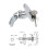 2X Turn T-Handle Lock with Keys for Trailer Caravan ToolBox Distribution Box Truck RV 5
