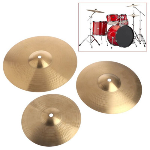 LatãO Jazz Drum Crash Cymbals Alloy Cymbal Hi-Hat para Tocadores de Bateria Tambor de 12 Polegadas 1