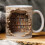 3D Bookshelf Mug a Library Shelf Cup, Space Design Multi-Purpose Ceramic Mug, 3D White Mug,A 3