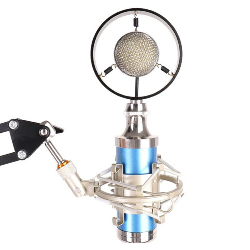 Professional Condenser Wired Vintage Recording Studio Microphone for Live Broadcast White 2