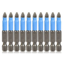 10 PCS Phillips  Drill Bit Magnetic Phillips Screwdriver Bit Set Non-Slip  , 1/4 Inch Hex Shank 2Inch/50mm