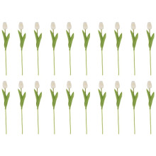 20Pcs White 13.8inch Artificial Tulips Flowers for Party Decoration,Wedding Home Decoration