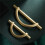 2Pcs Gold Cabinet Pulls Drawer Pulls Half Moon Shape Cabinet Pulls Drawer Dresser Handles Kitchen Cupboard Handles B 2