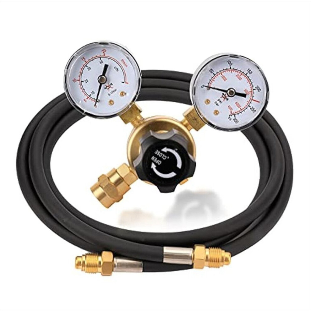 Argon Co2 Regulator Gauge Welding Gas With 6.6Ft Hose,Cga580 Inlet Con 4852494310327