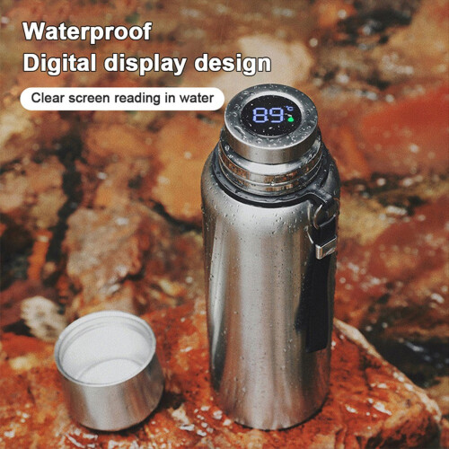 Large Capacity Stainless Steel Bottle LED Temperature Display Smart Wa 2