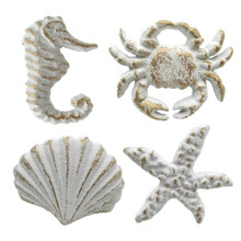 4Pcs Retro Marine Style Cast Iron Drawer Handle-Kitchen Cabinet Wardrobe Closet Hardware,White