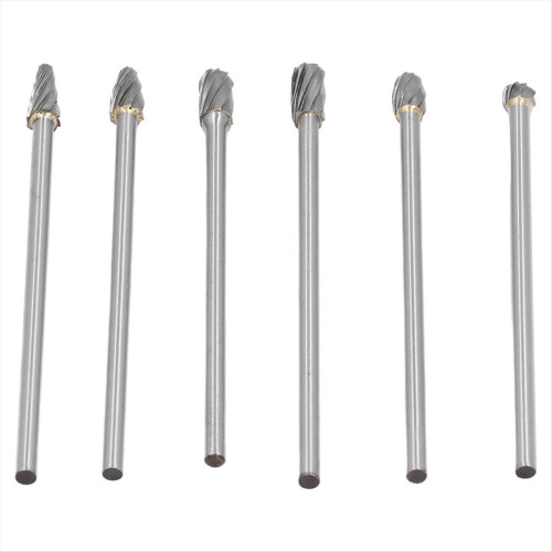 6pcs Tungsten Carbide Burrs Set, Cylinder-Head Porting Kit, Solid Rota 2