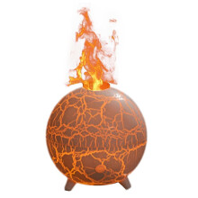 Ultrasonic Planet Air Humidifier 200ML USB 7 Colors Flame Aromatherapy Diffuser Colorful Crack Flame B