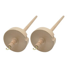 2Pcs Drop Spindle for  Wool Yarn Spin Top Whorl Drop Spindle Hand Carved Wooden Tool for Beginners