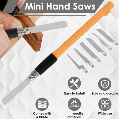 Mini Hand Saw Set Home DIY Hacksaw Tool Kit Craft Blade Model Making W 2