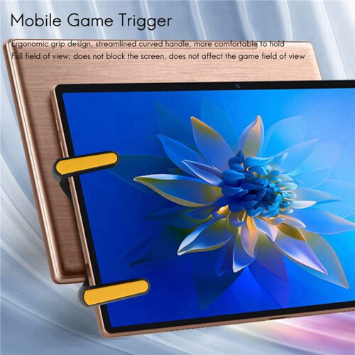 Six Finger for  PUBG Controller Capacitance Adjustable Mobile Game Trigger L1R1 Button Gamepad Joystick Grip Yellow