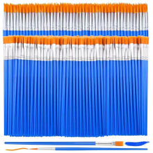 240Pcs Small Paint Brush,Flat Fine Tip Artist Paint Brushes, Paint Brushes for Kids Oil Watercolor Canvas Painting