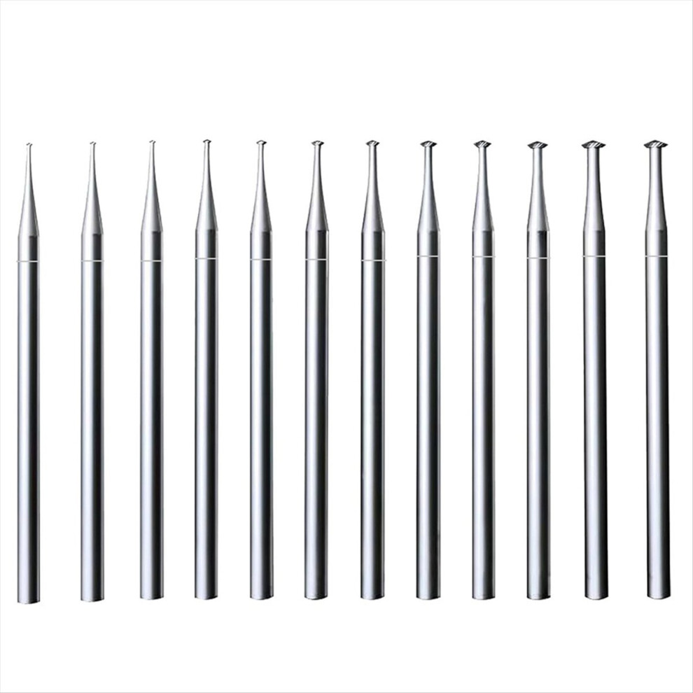 12Pcs 45Âº Hart Burr - 3/32 Inch Shank Jewelry Engraving Bits 45 Degree 4852494315674