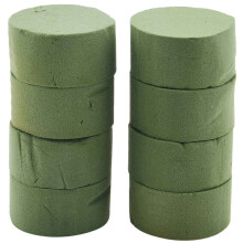 8 Pack DIY Flower Arrangement Kit Green Round Wet Floral Foam, Wedding Aisle Flowers, Party Decoration