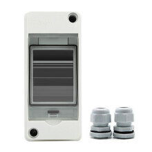 HT-2 IP65 Waterproof Distribution Breaker Box Panel Installation 2 WAY PC Outdoor Electrical MCB Solar Junction Box