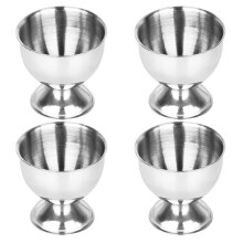 Egg Cups Set Stainless Steel Eggs Hard Boiled Eggs and Soft Tray Tool Holders Kitchen, Silver