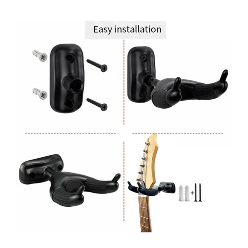 Gitarrhängare Krok Väggfäste Rack Display Gitarrtillbehör för Akustisk Gitarr Ukulele 2