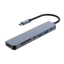 Stacja DokująCa USB, Koncentrator 7 w 1, z PD100W, /TF, Kompatybilny z , 4 Wieloportowy Adapter USB, do LaptopóW i TelefonóW