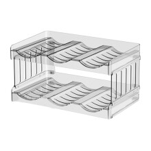 Water Bottle Organizer for 40oz Tumbler with Handle, Stackable Cup Organizer for Cabinet for Cup Accessories 2 Floors