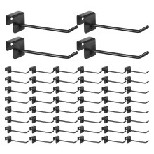 48 St Gridwall Krokar 4 Tum Svart Metall Panel KrokhäNgare FyrkantsröR Slatwall Krokar SkåP KläDkrok Krok Pinnar Krokar