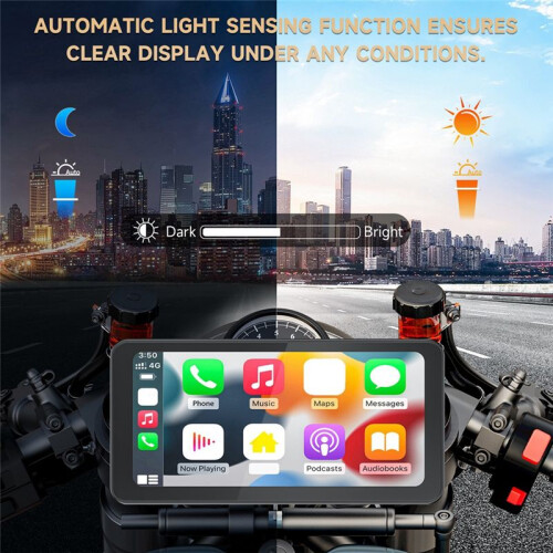 Motocicleta Portátil Sem Fio de 6,25 Polegadas para Carplay/para Android Auto GPS Navigator Touch Screen 2