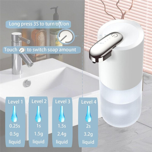 Automatic Foaming Soap Dispenser-400mL Touchless Soap Dispenser Adjustable Sensor Electric Hand Soap Dispenser Gel 1